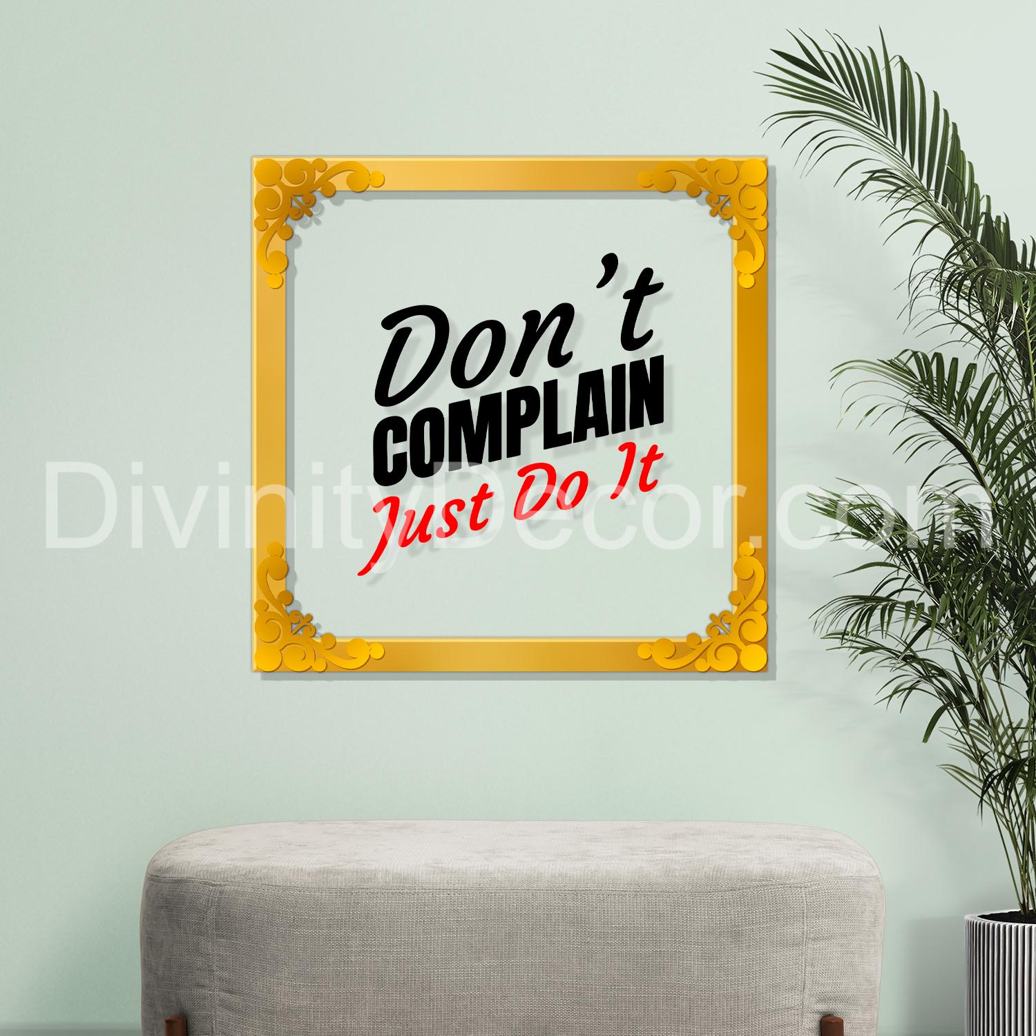What do you love Golden Plaque for Gifting, Wall Decor Clear UV print with Golden Border-82