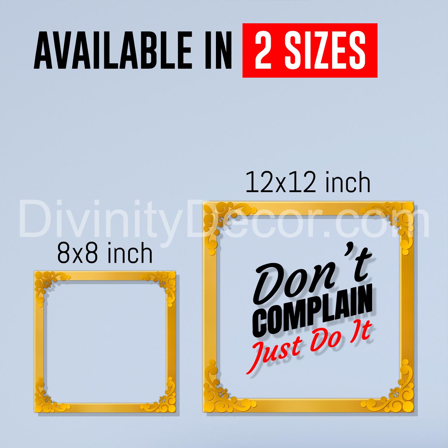 What do you love Golden Plaque for Gifting, Wall Decor Clear UV print with Golden Border-82