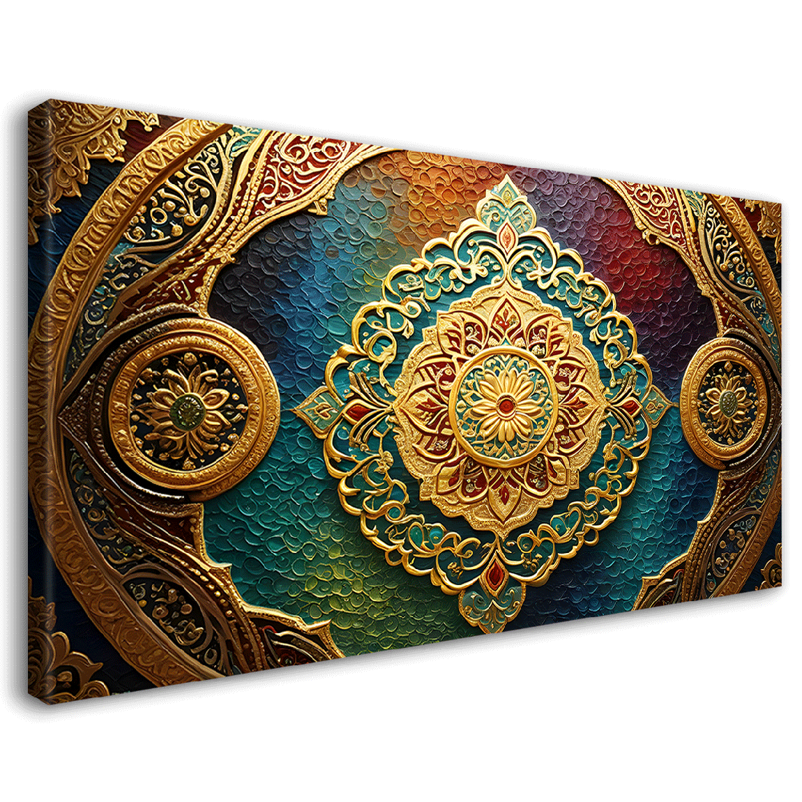 Islamic textured modern art in bright colors Canvas Painting - Islamic paintings - 83