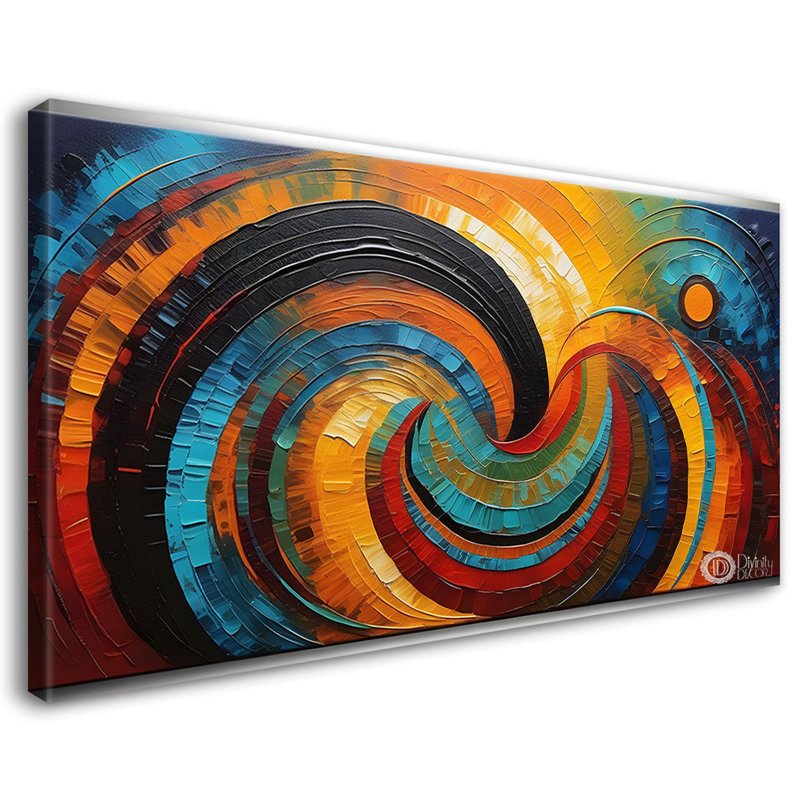 Colorful swing textured modern art Canvas Painting - Design - Modern-L-84
