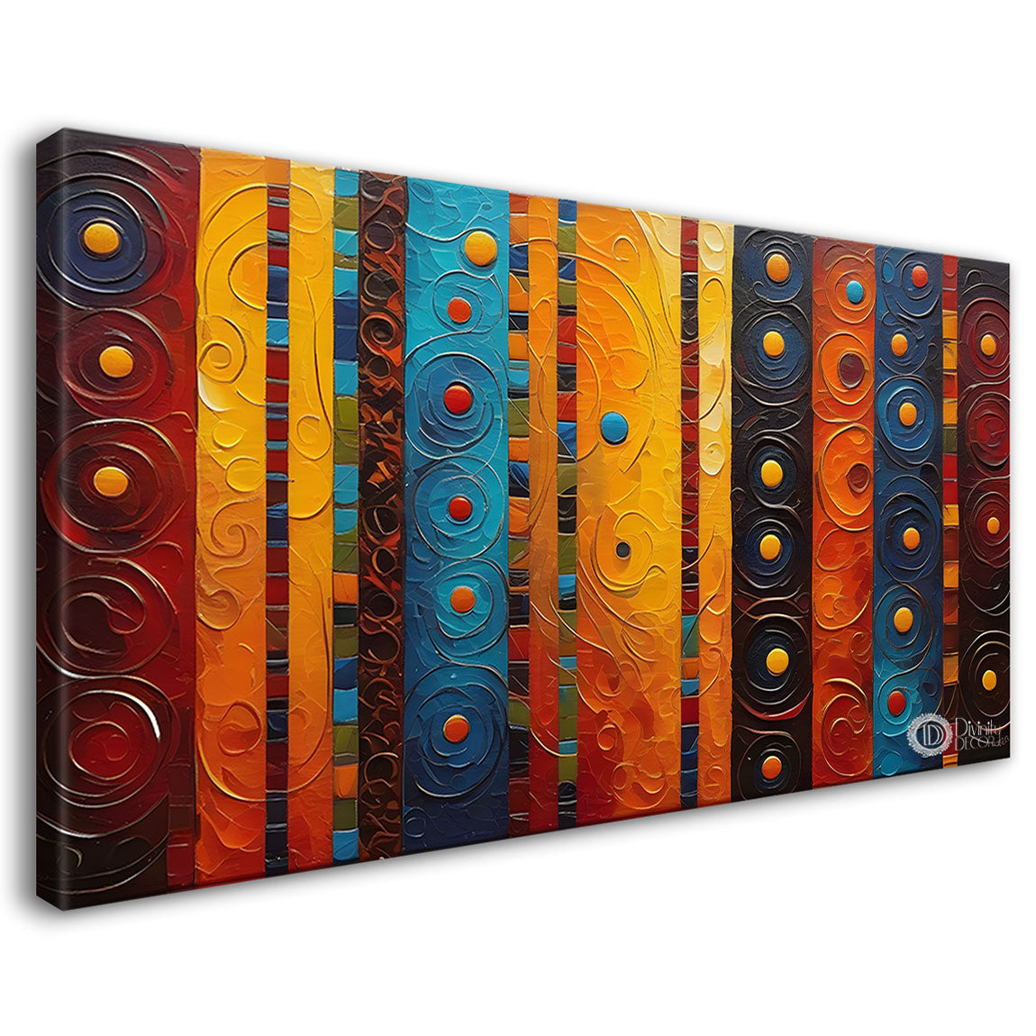 Vertical Lines textured art Canvas Painting - Design - Modern-L-88
