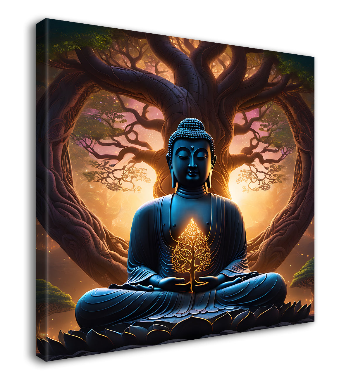 Dark buddha painting 24x24 inch Buddha-S-8