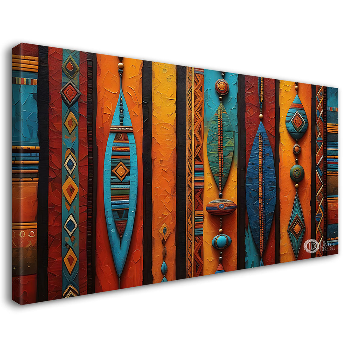 Vertical patterns modern art Canvas Painting - Design - Modern-L-92