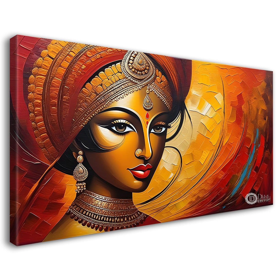 Indian woman face painting Canvas Painting - Design - Modern-L-93