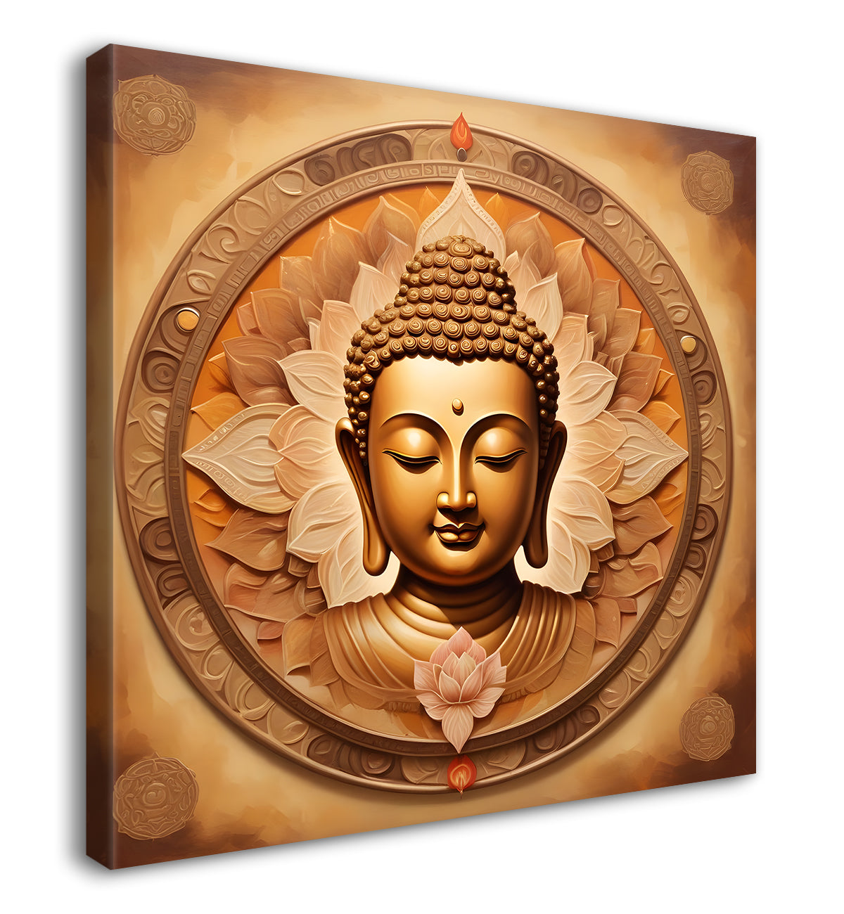 Buddha Painting metal finish 24x24 inch Buddha-S-94