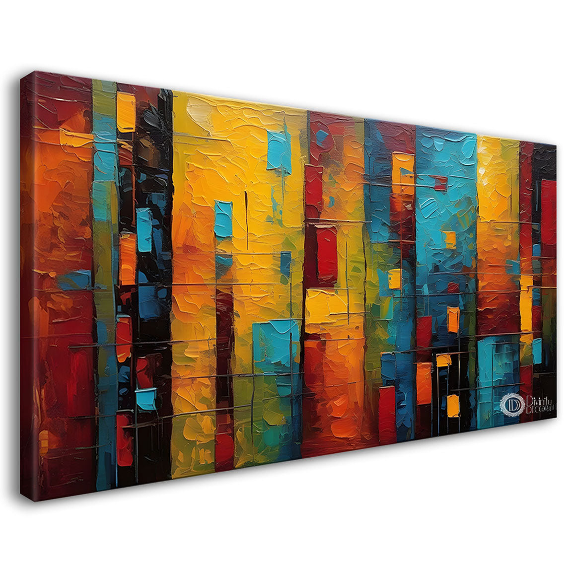 Polygons pattern modern art Canvas Painting - Design - Modern-L-97
