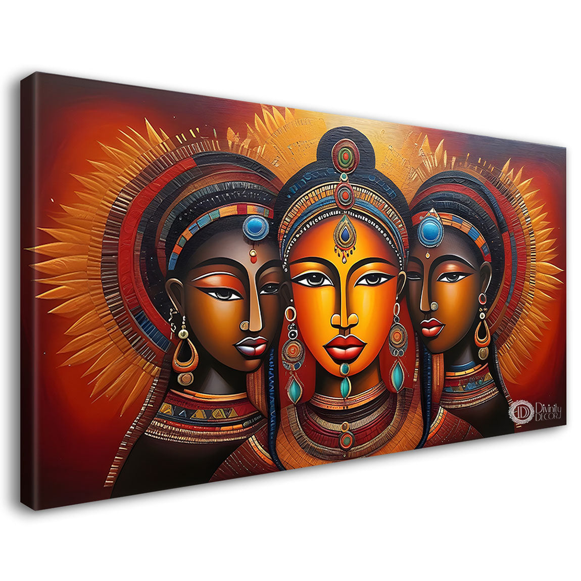 Black women textured art Canvas Painting - Design - Modern-L-98