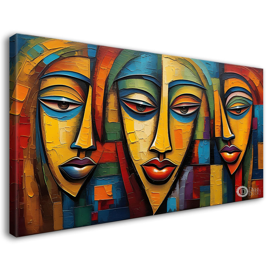 Colorful face modern art Canvas Painting - Design - Modern-L-99