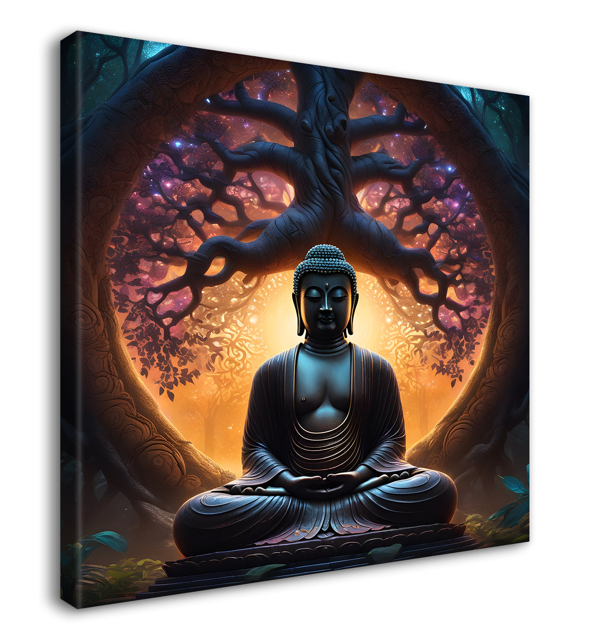 Dark buddha painting 24x24 inch Buddha-S-9