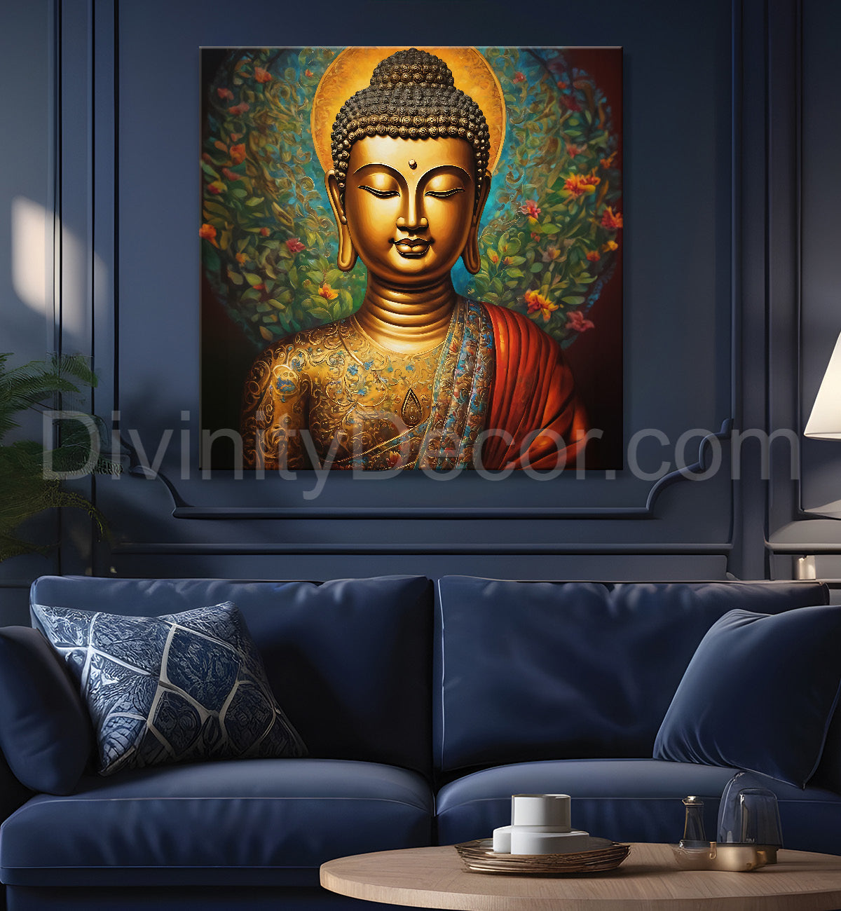 Golden Buddha Painting texturd painting 24x24 inch Buddha-S-3