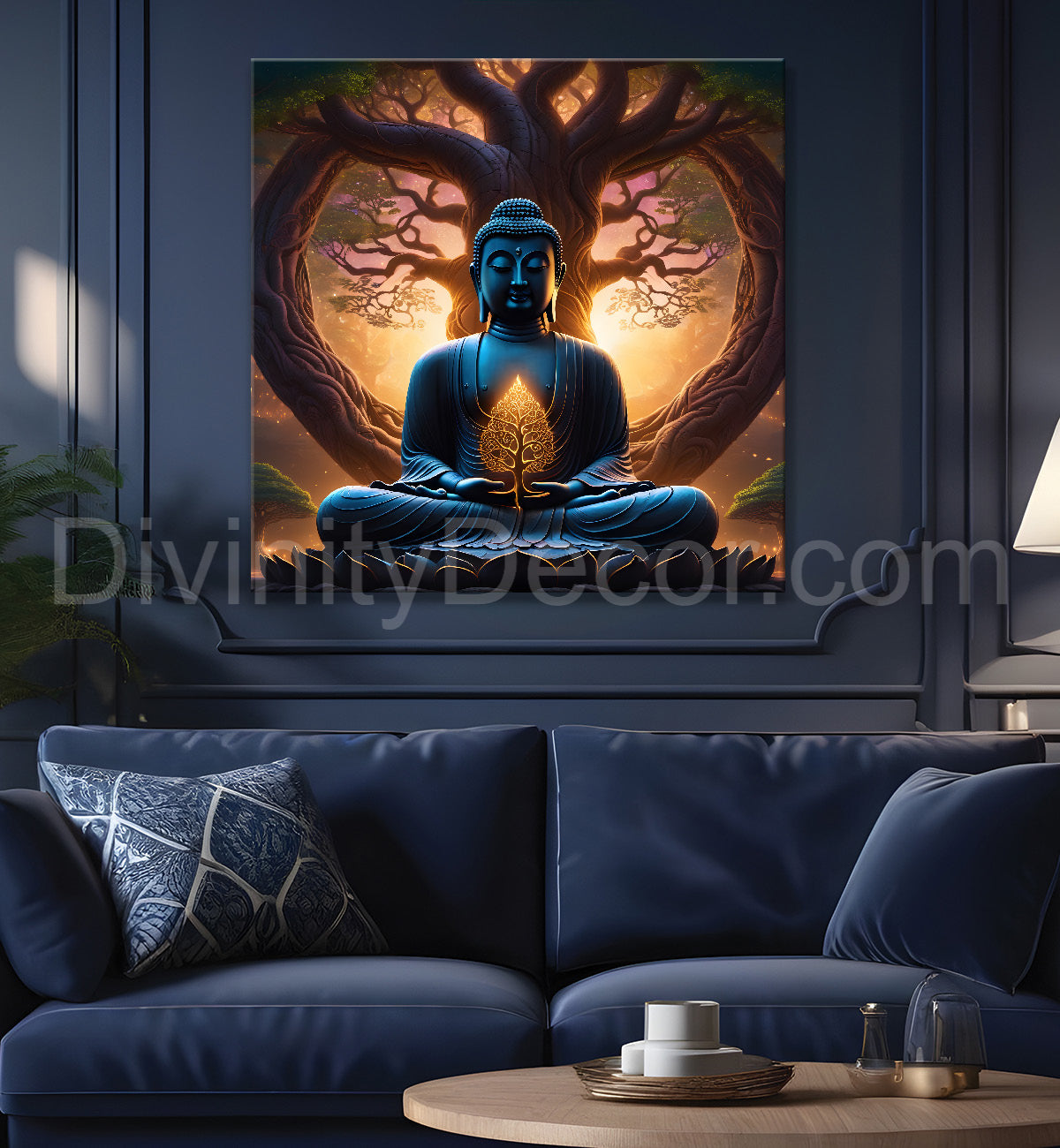 Dark buddha painting 24x24 inch Buddha-S-8