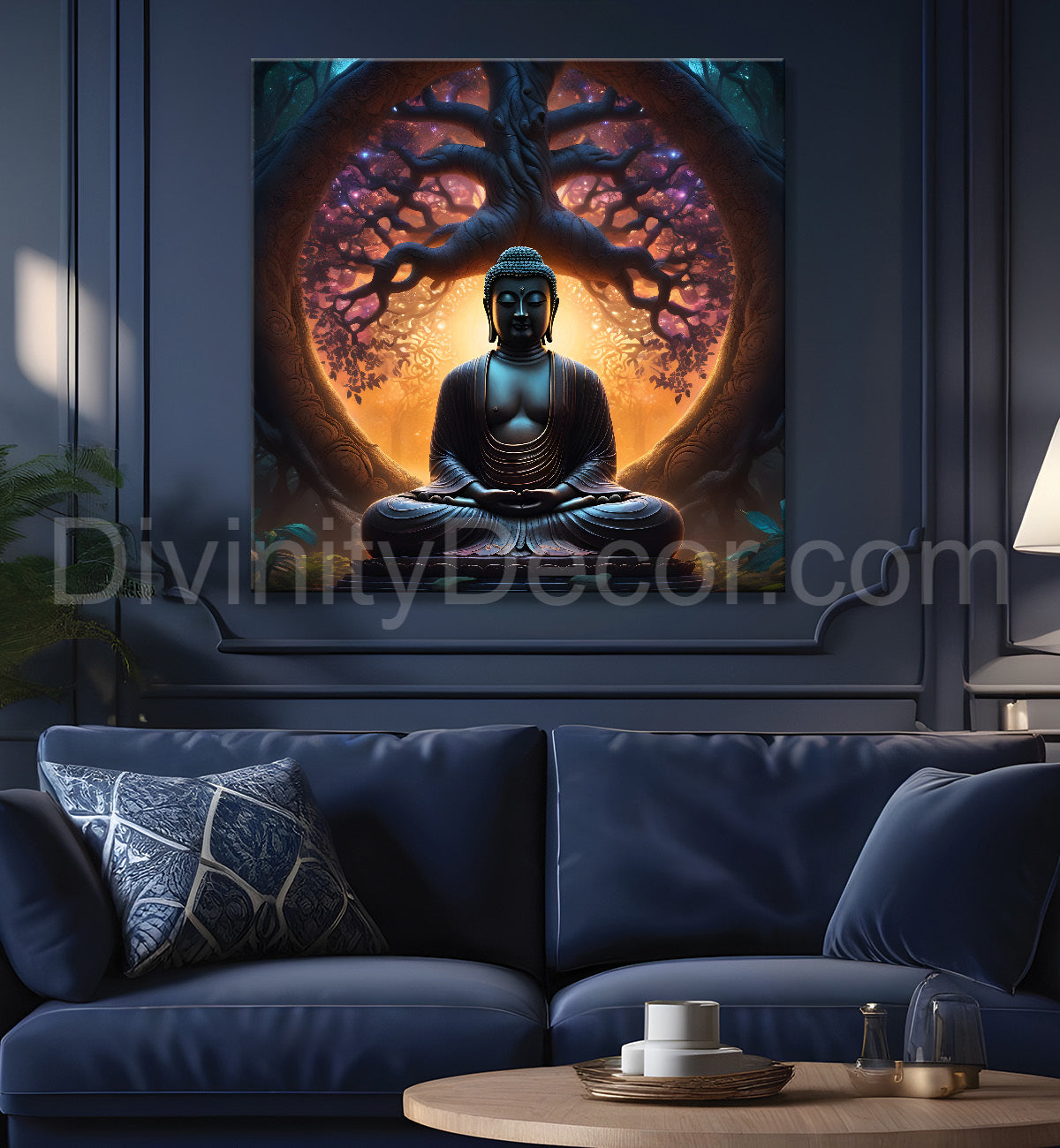 Dark buddha painting 24x24 inch Buddha-S-9