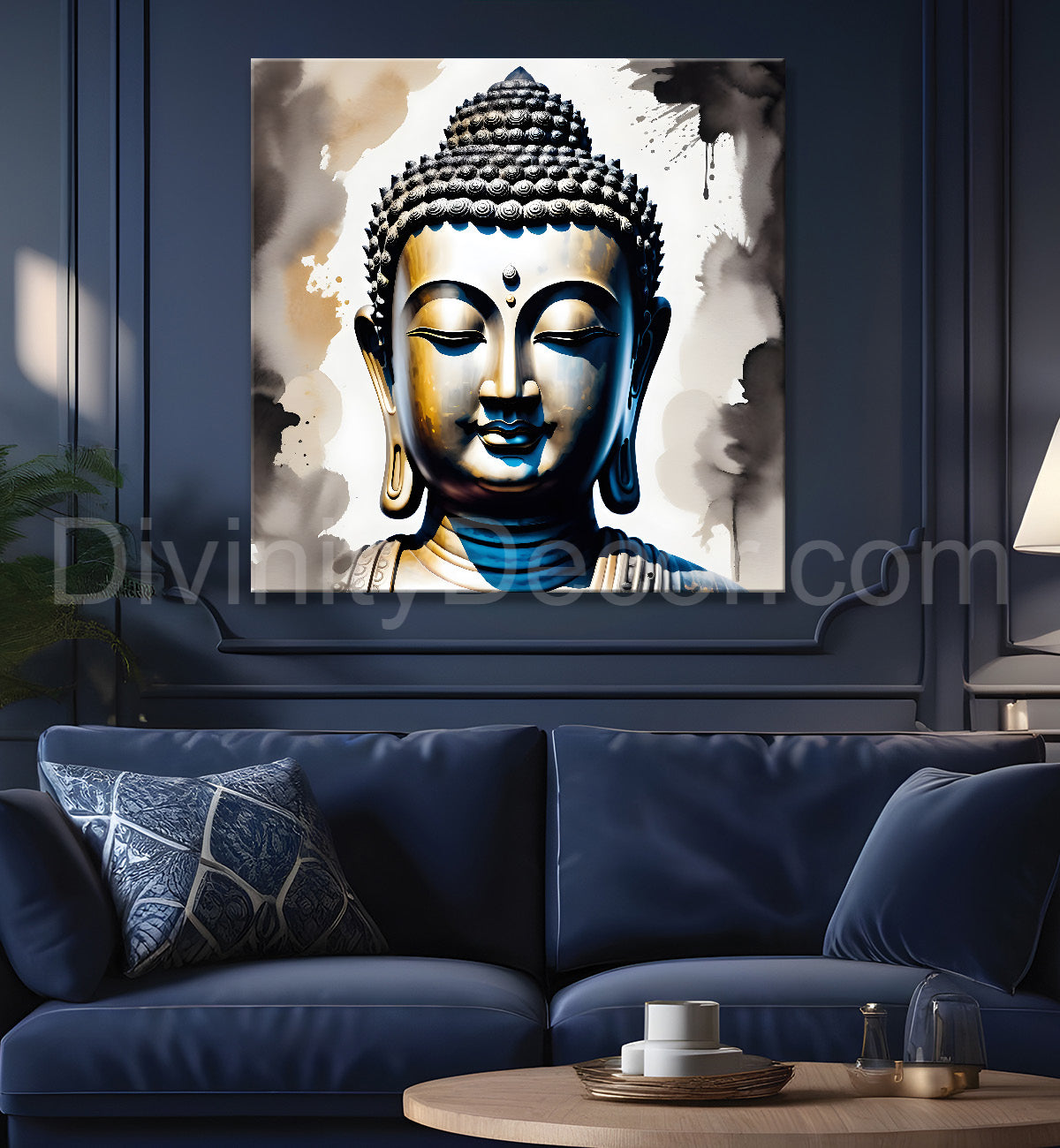 Water color buddha painting 24x24 inch Buddha-S-11