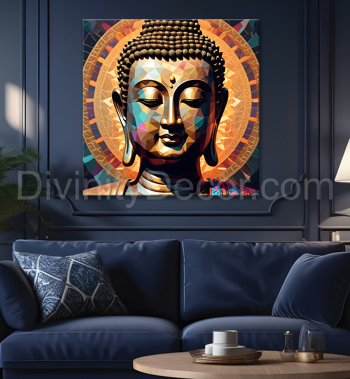 Golden Buddha Painting 24x24 inch Buddha-S-24