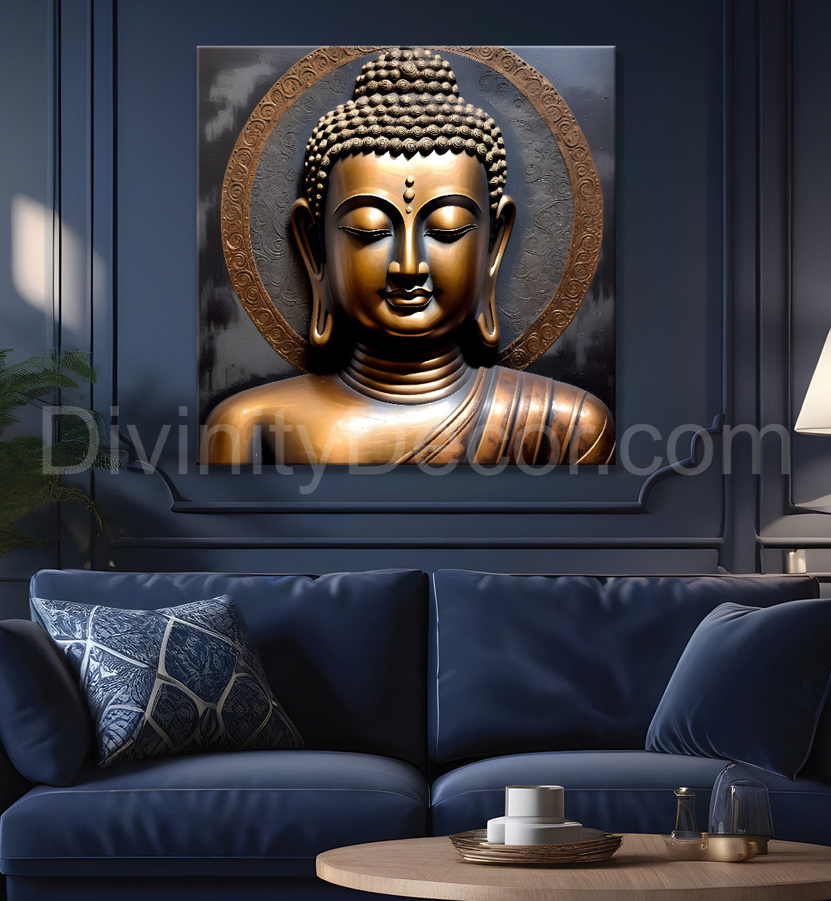 Buddha painting with lotus flower 24x24 inch Buddha-S-93
