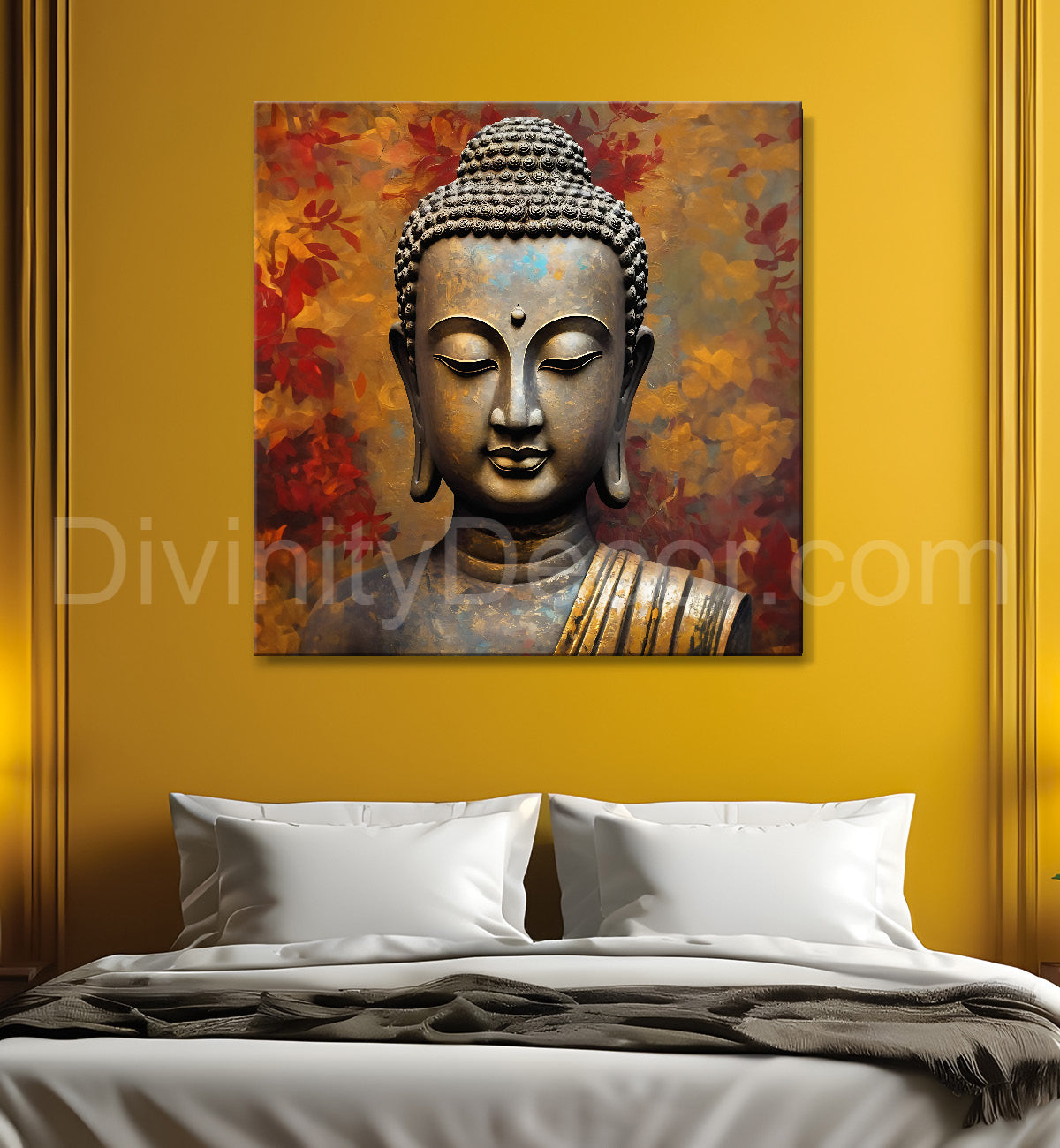 Golden Buddha Painting texturd painting 24x24 inch Buddha-S-2