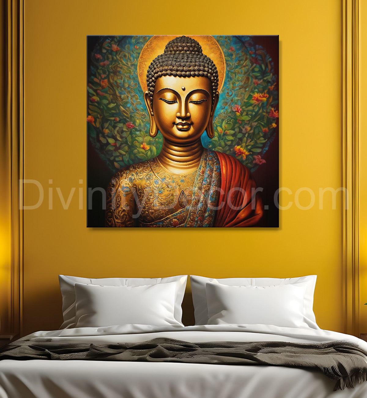 Golden Buddha Painting texturd painting 24x24 inch Buddha-S-3