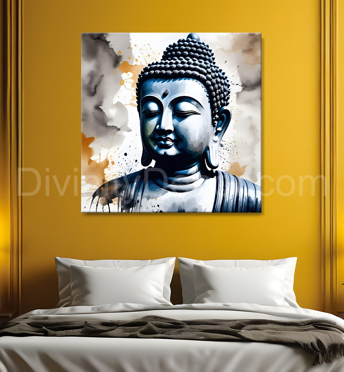 Water color buddha painting 24x24 inch Buddha-S-10