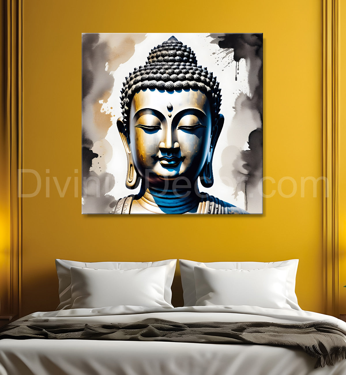 Water color buddha painting 24x24 inch Buddha-S-11