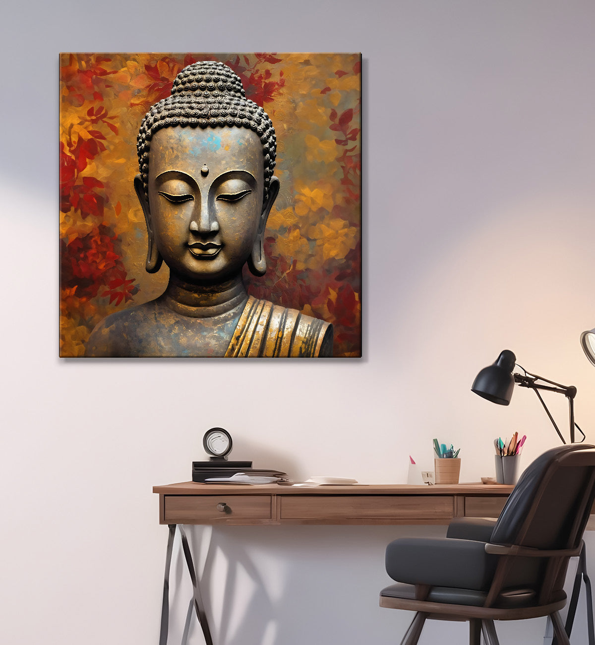 Golden Buddha Painting texturd painting 24x24 inch Buddha-S-2