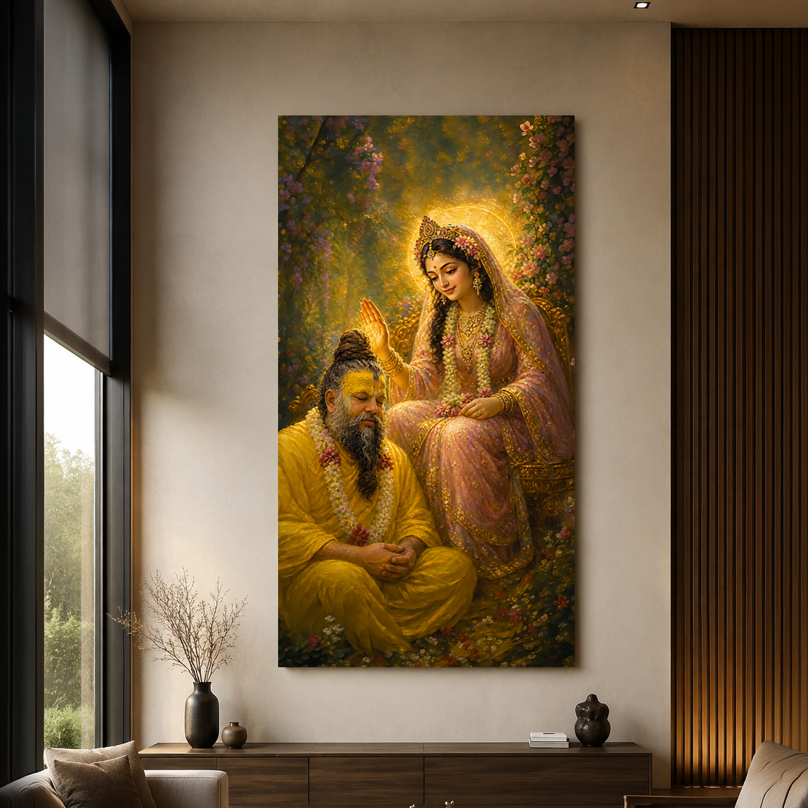 Premanand Ji Meditation Room Canvas Decor 25