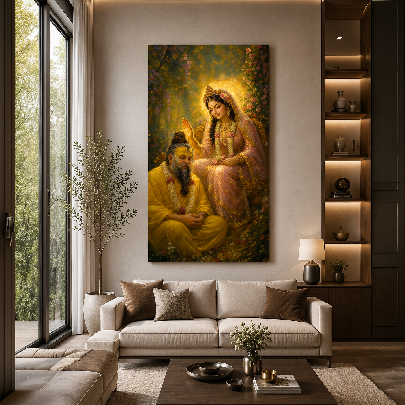 Premanand Ji Meditation Room Canvas Decor 25