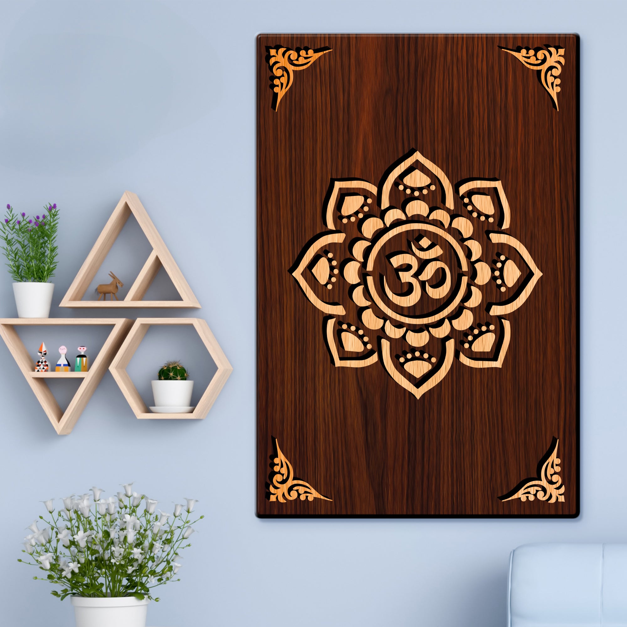 Om For Gifting and Home Decor Wooden Wall Decor, Wall Hanging - 132