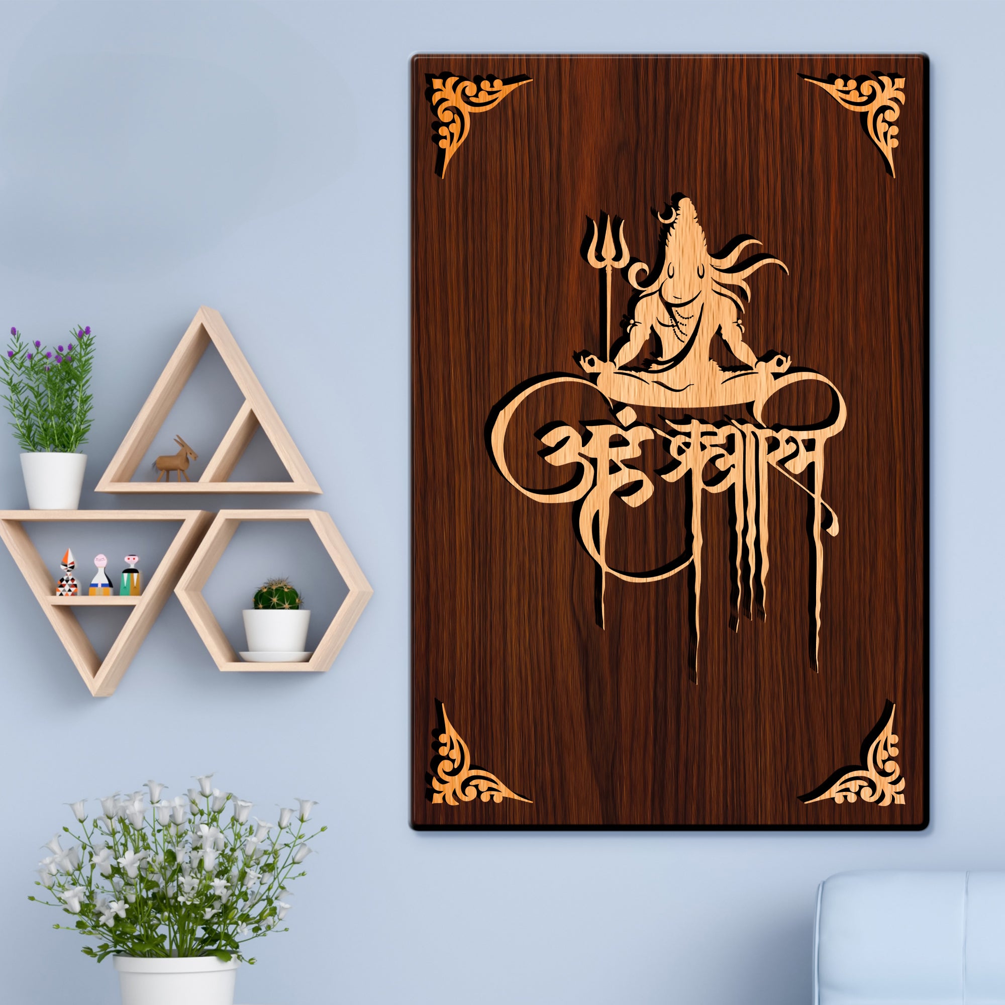 Mahadev For Gifting and Home Decor Wooden Wall Decor, Wall Hanging - 163