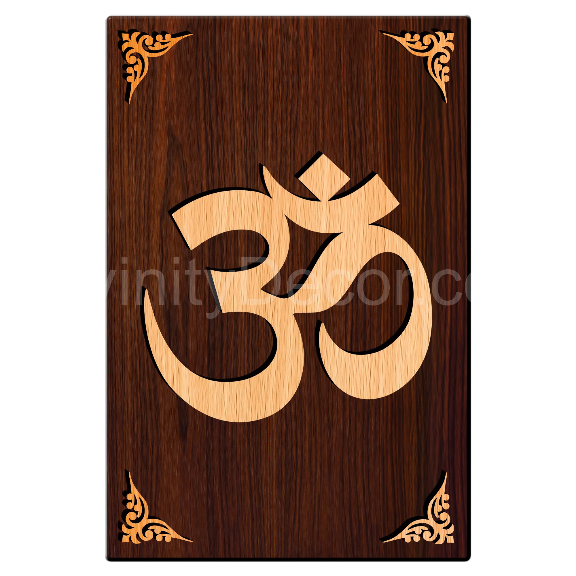 OM For Gifting and Home Decor Wooden Wall Decor, Wall Hanging- 16
