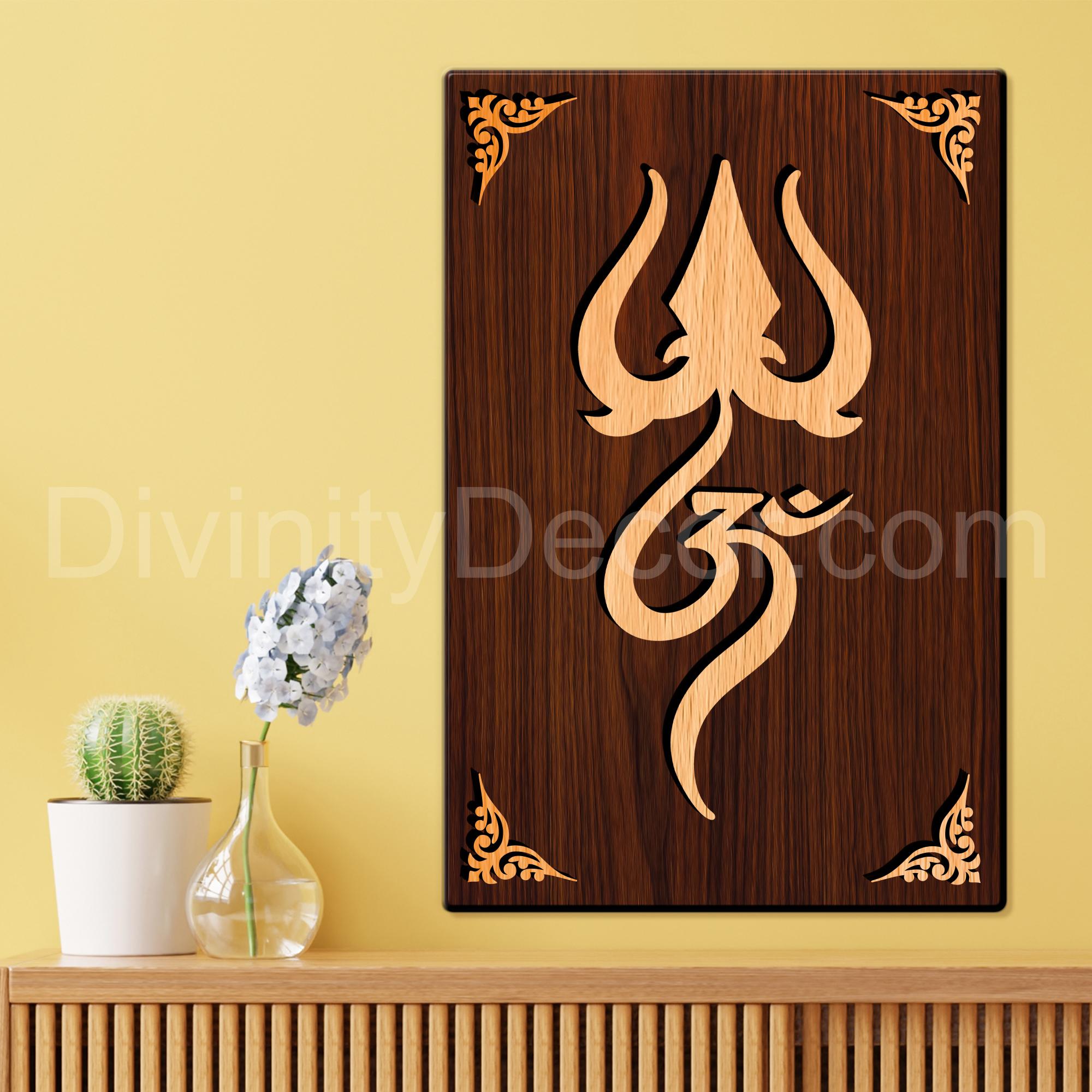 OM For Gifting and Home Decor Wooden Wall Decor, Wall Hanging - 28