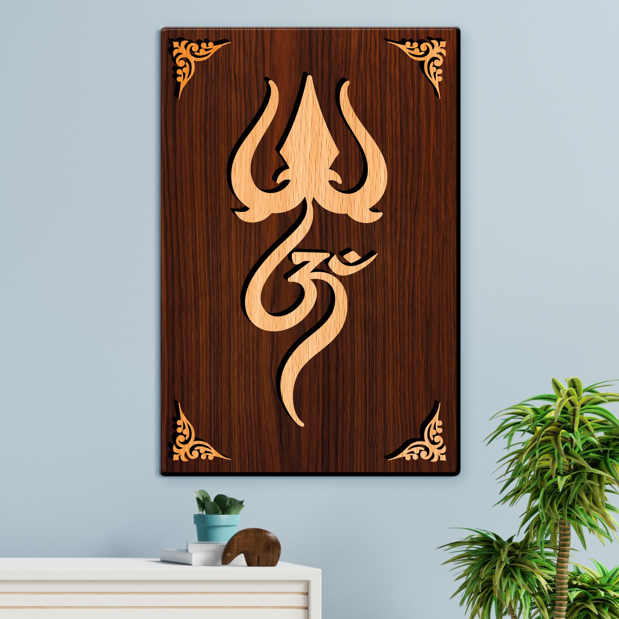 OM For Gifting and Home Decor Wooden Wall Decor, Wall Hanging - 28
