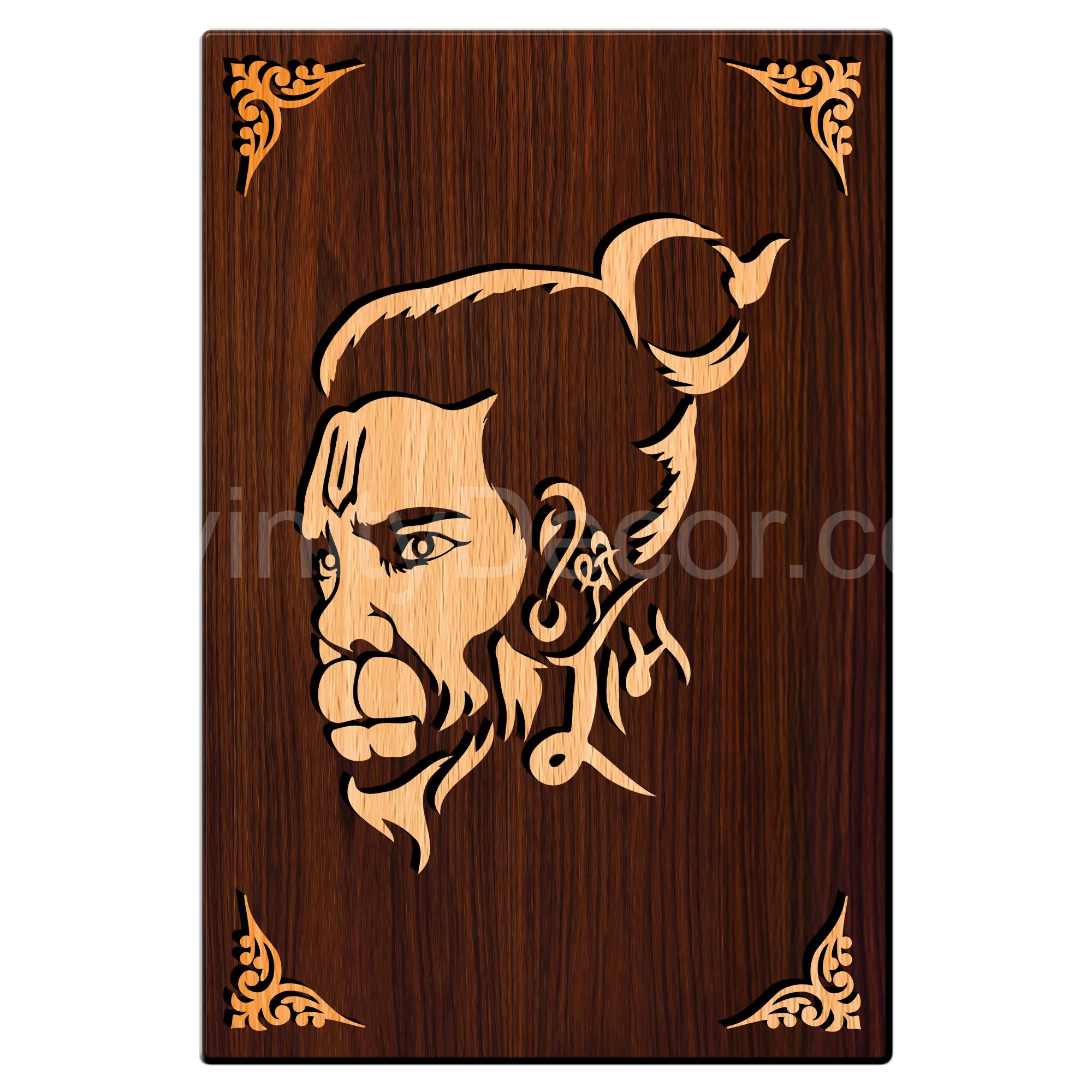 Hanuman ji For Gifting and Home Decor Wooden Wall Decor, Wall Hanging - 85