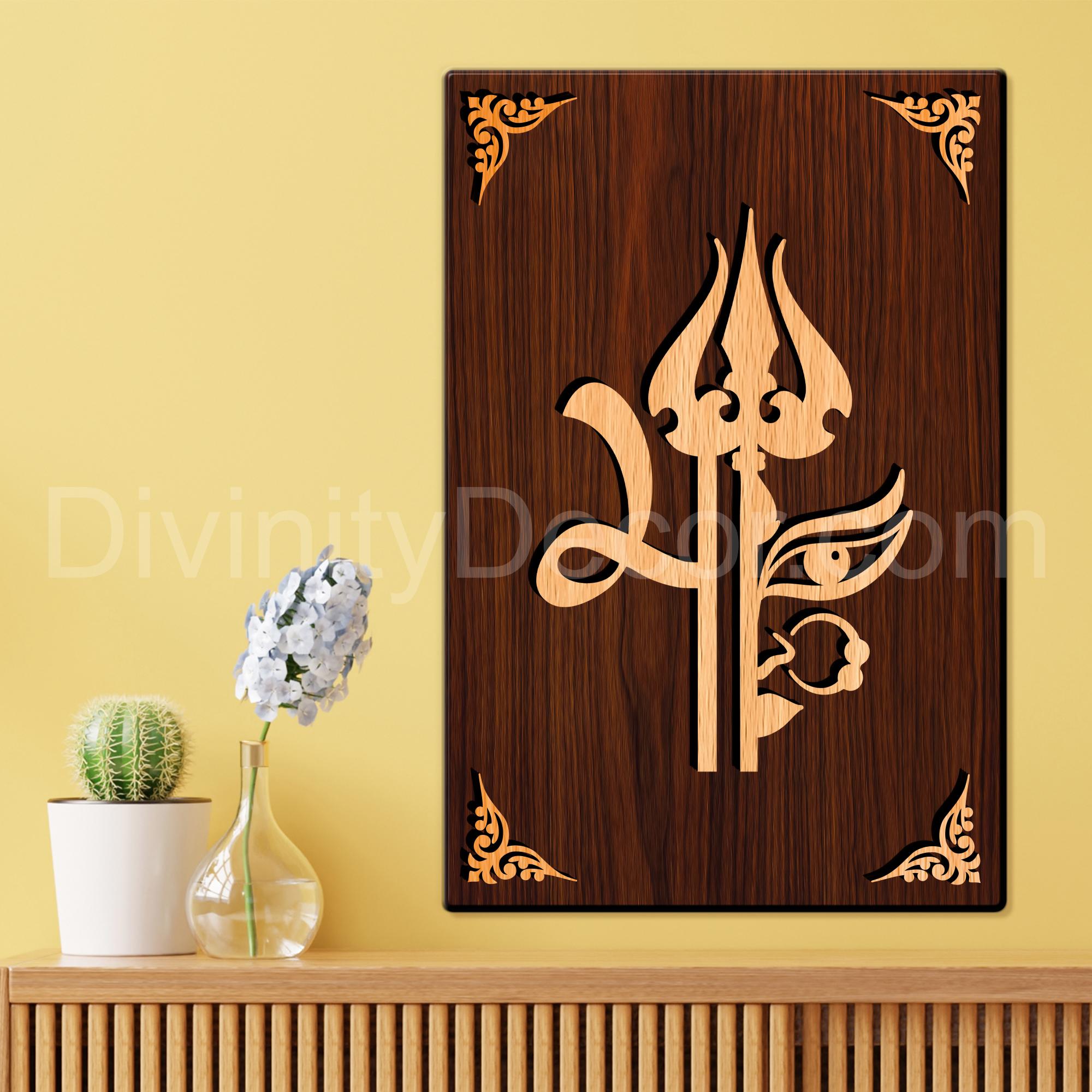 Kali MAA For Gifting and Home Decor Wooden Wall Decor, Wall Hanging - 96