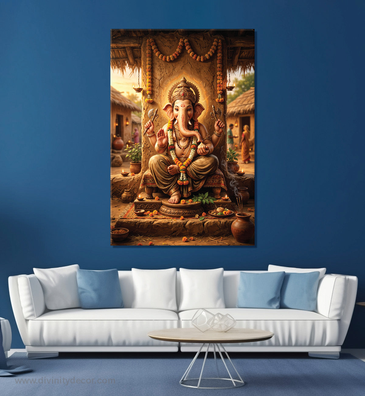 Ganesha Painting Canvas Painting – Ganesh Ji Spiritual Wall Art 1