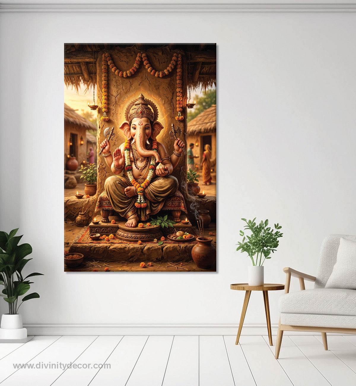Ganesha Painting Canvas Painting – Ganesh Ji Spiritual Wall Art 1