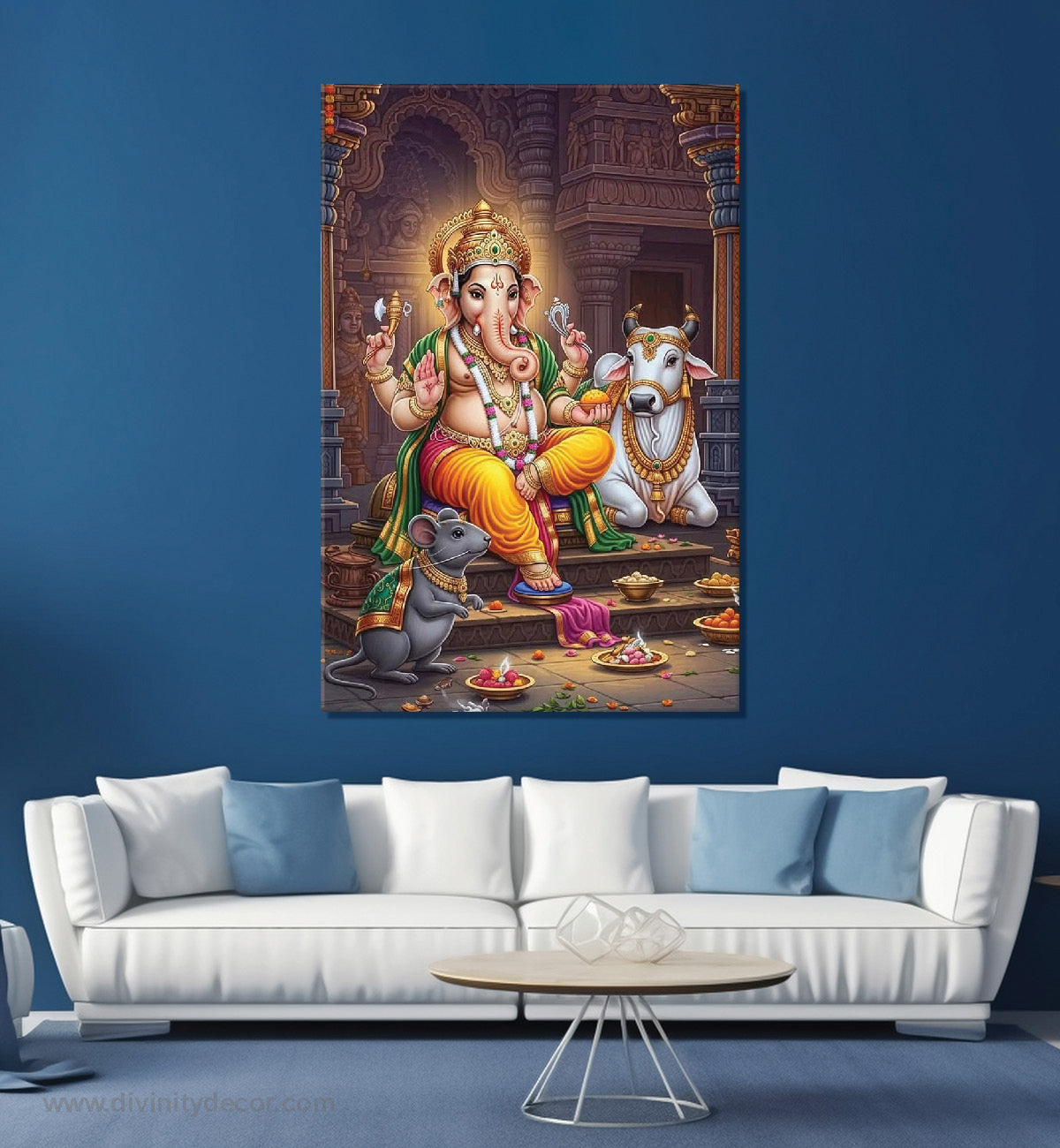 Ganpati Bappa Spiritual Wall Art Canvas Print 2