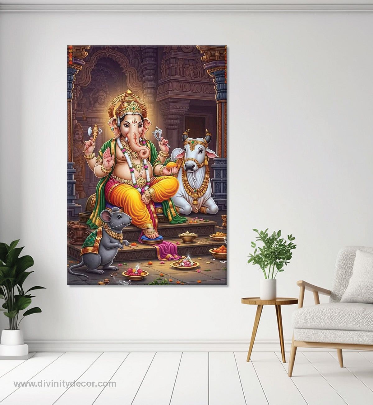 Ganpati Bappa Spiritual Wall Art Canvas Print 2