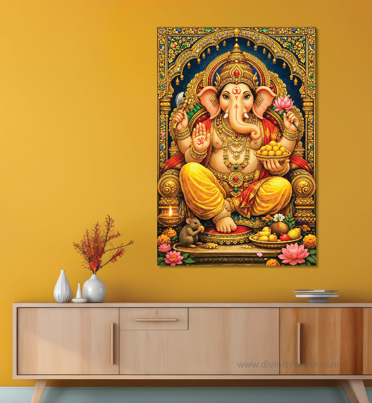 Ganesh Ji Premium Devotional Canvas Artwork 4