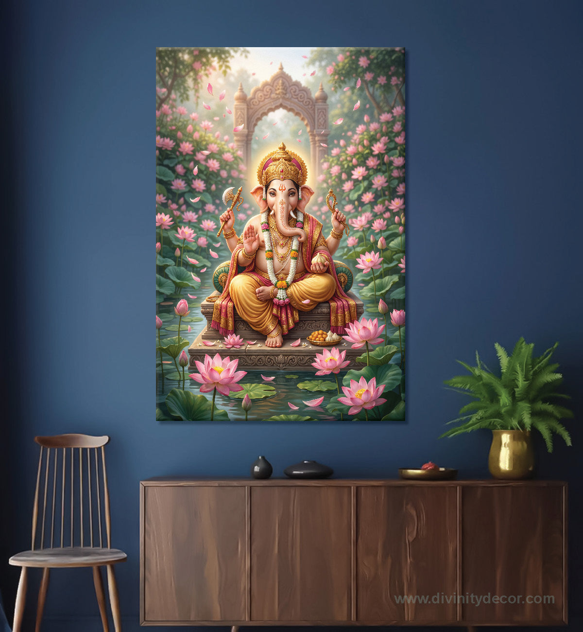 Lord Ganesha Divine Wall Painting for Home 6
