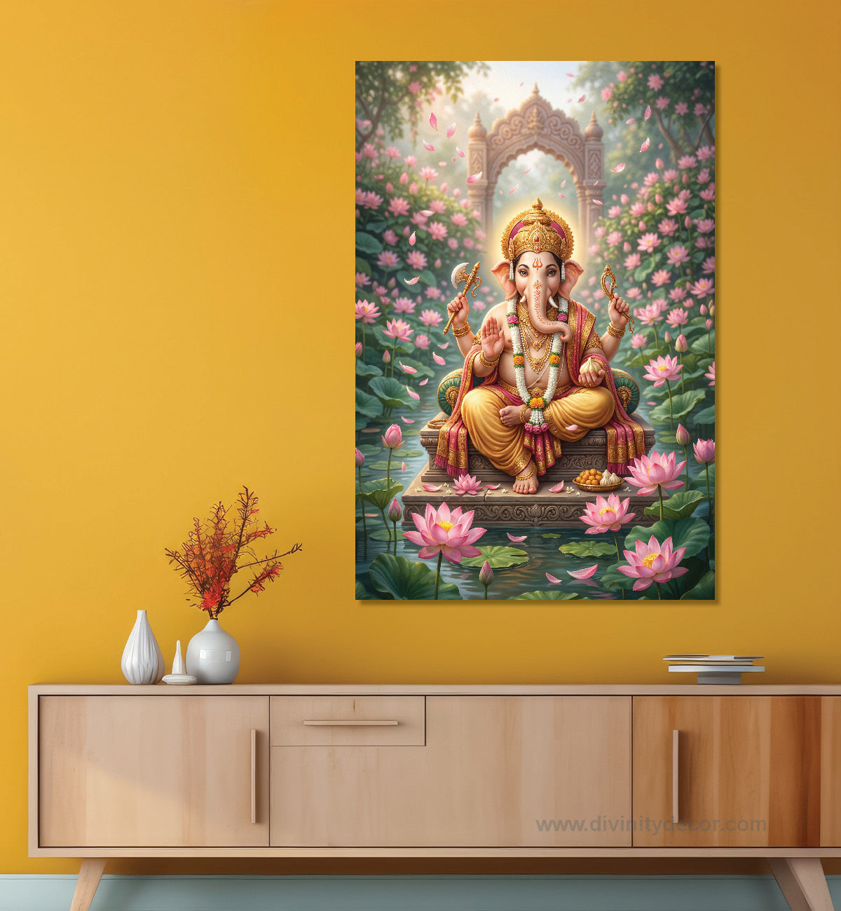 Lord Ganesha Divine Wall Painting for Home 6