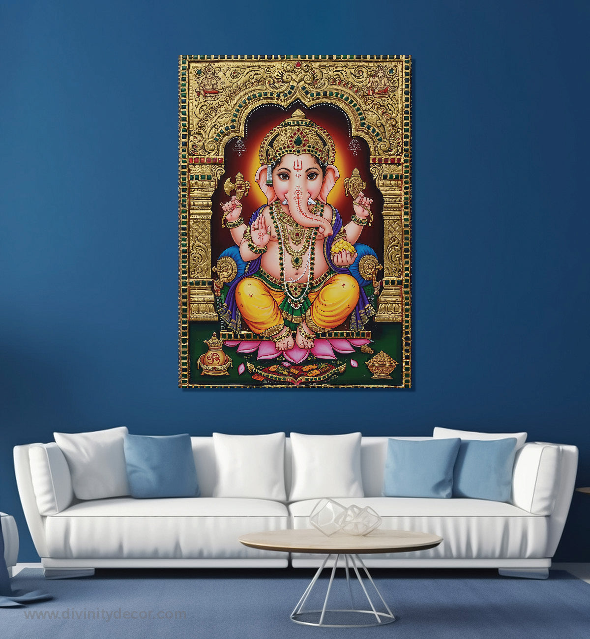 Ganesh Ji Sacred Canvas Print for Pooja Room 7
