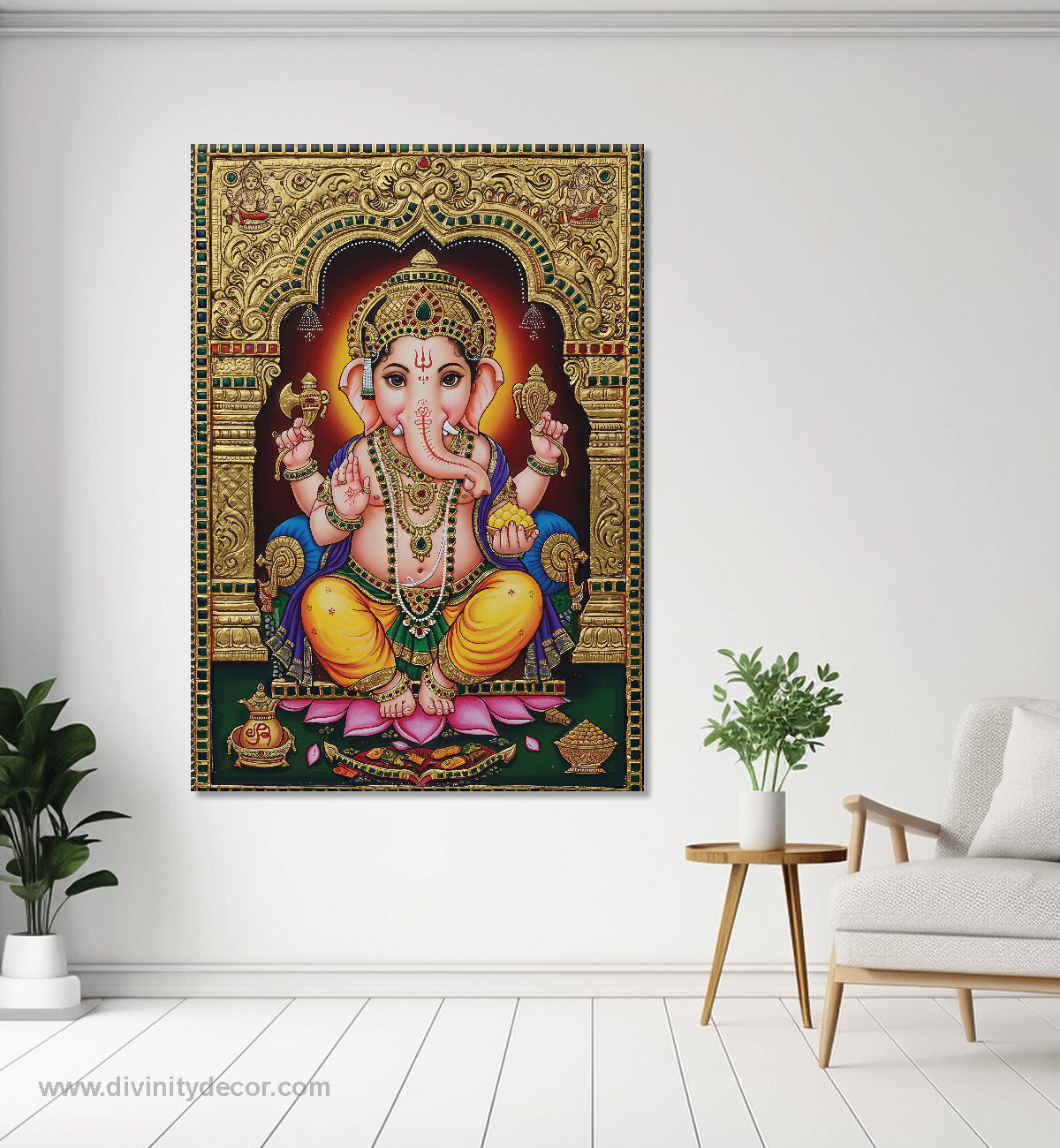 Ganesh Ji Sacred Canvas Print for Pooja Room 7
