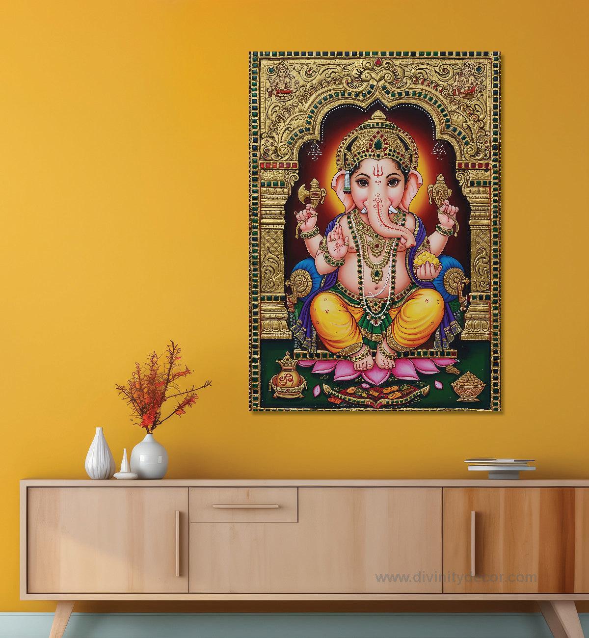 Ganesh Ji Sacred Canvas Print for Pooja Room 7