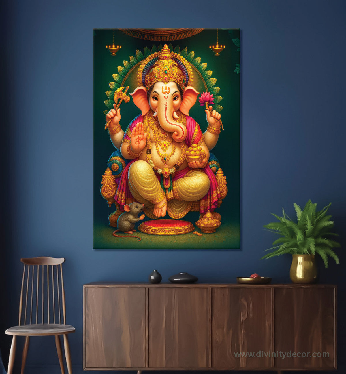 Lord Ganesh Blessings Canvas Painting 9