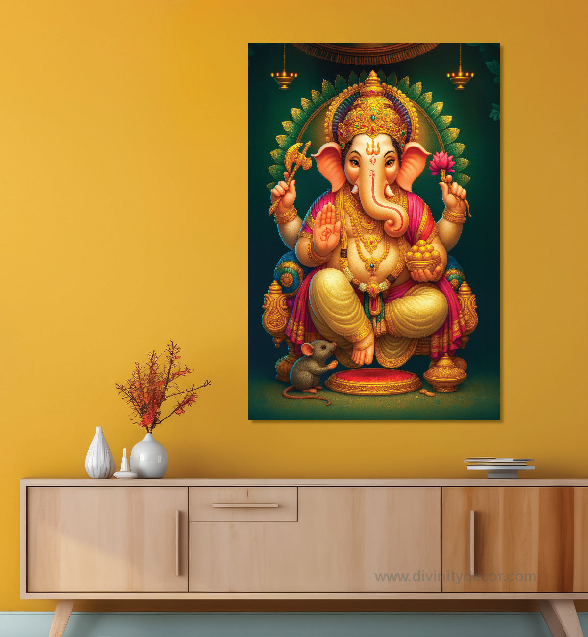 Lord Ganesh Blessings Canvas Painting 9