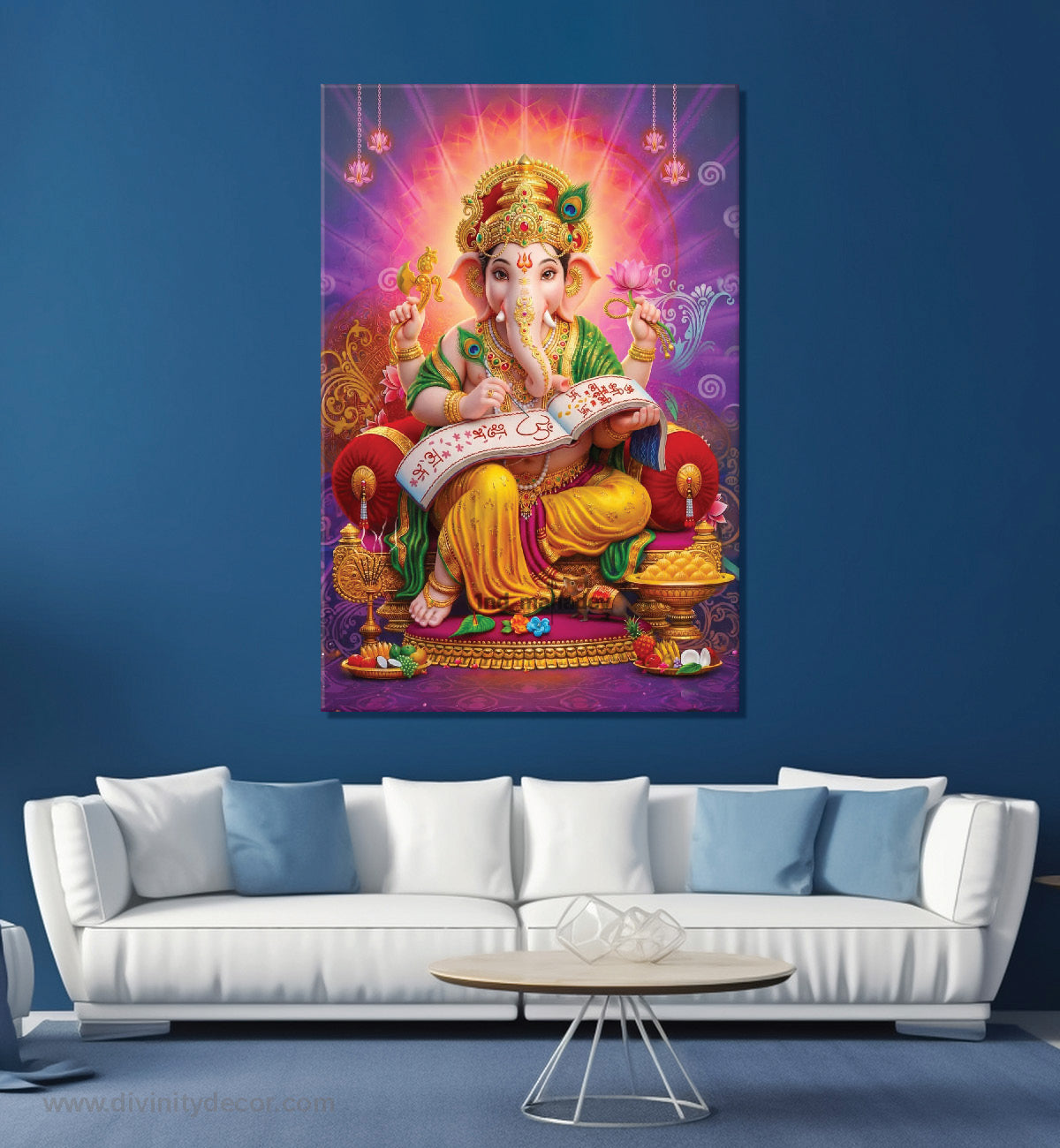 Lord Ganesha Premium Canvas Print for Bedroom 11