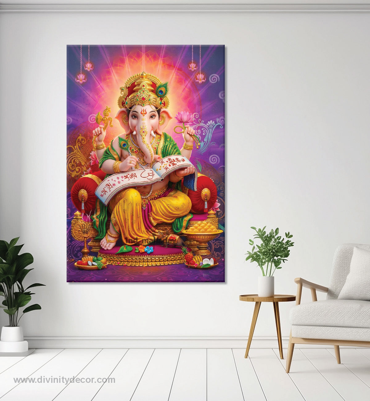 Lord Ganesha Premium Canvas Print for Bedroom 11