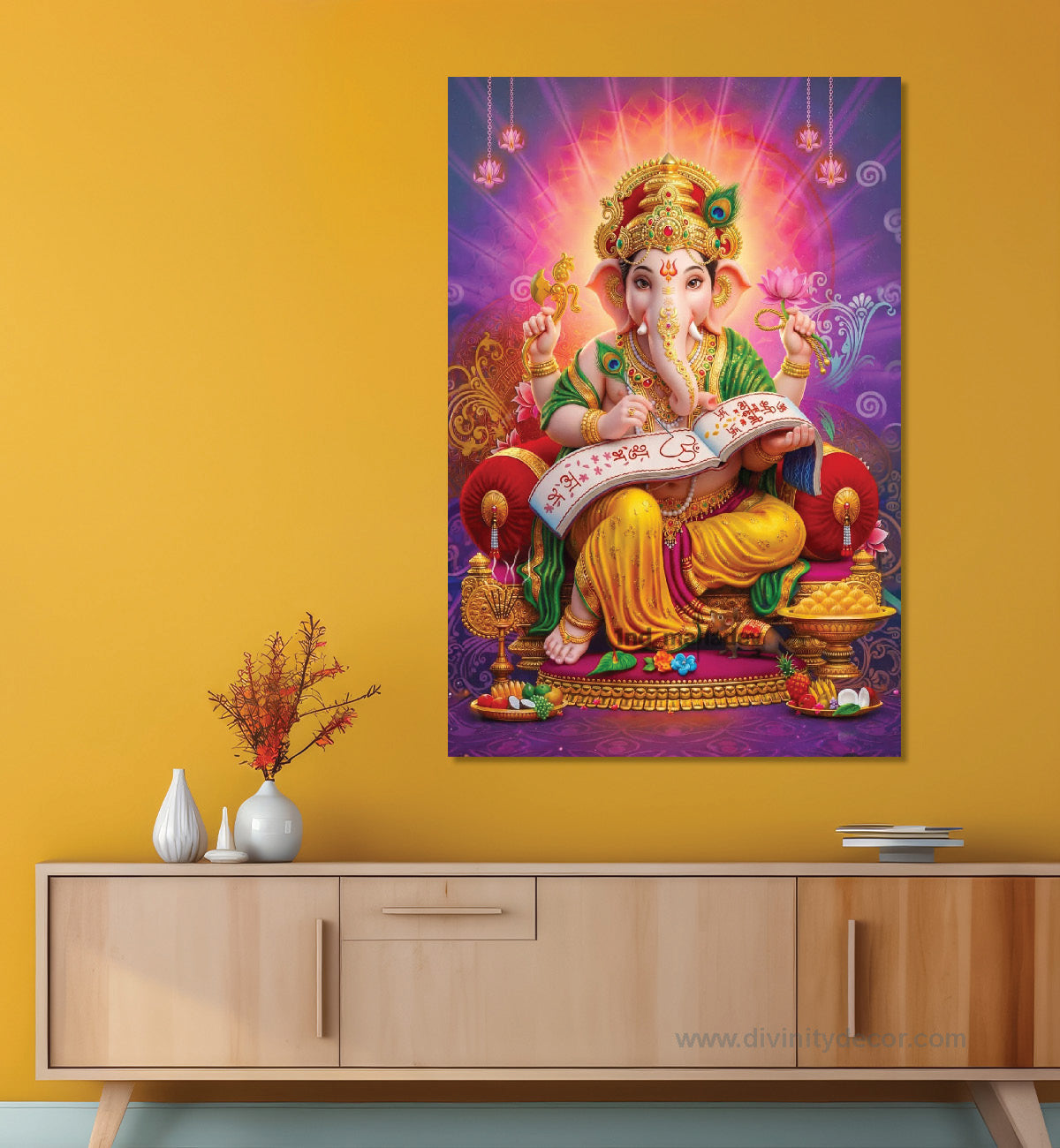 Lord Ganesha Premium Canvas Print for Bedroom 11