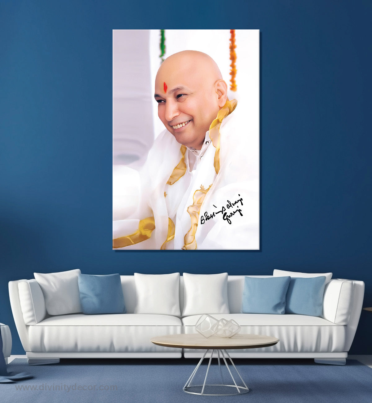 Guru Ji Blessings Canvas Painting – Spiritual Wall Decor for Positivity 1