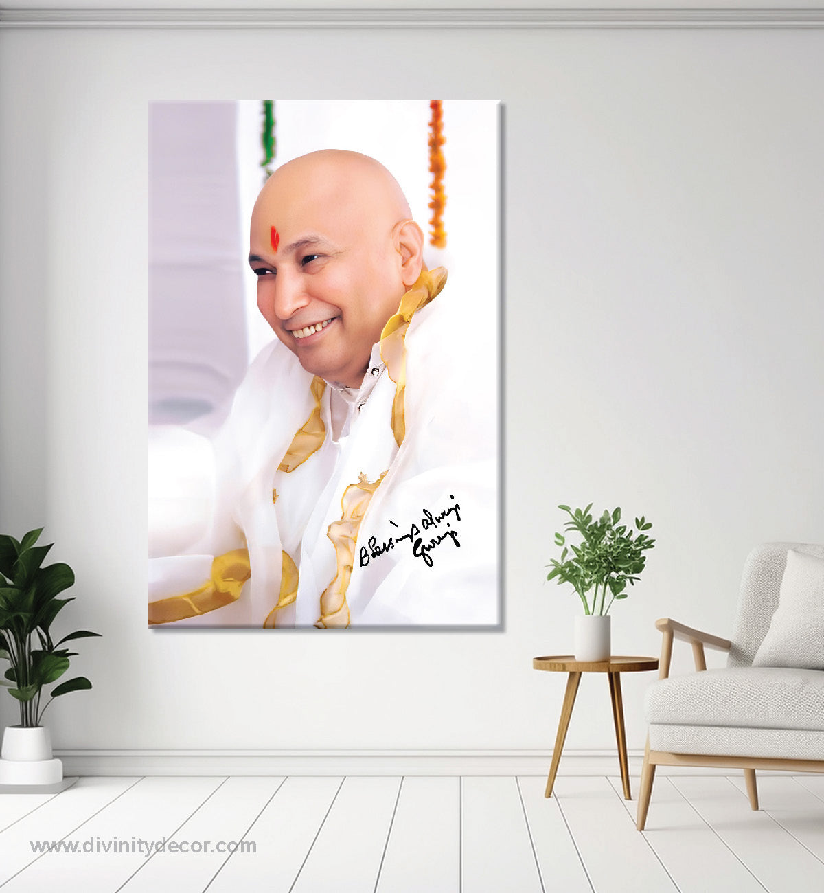 Guru Ji Blessings Canvas Painting – Spiritual Wall Decor for Positivity 1